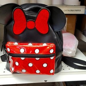 Minnie mouse backpack and wallet